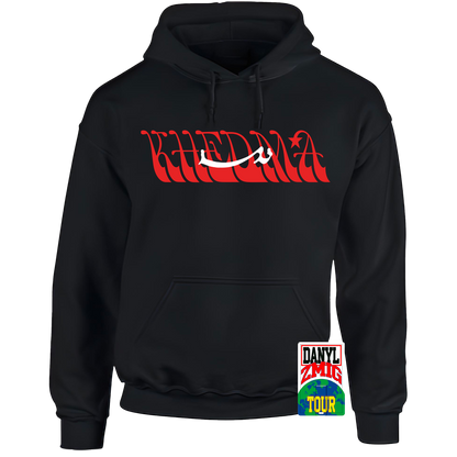 Sweatshirt capuche noir KHEDMA